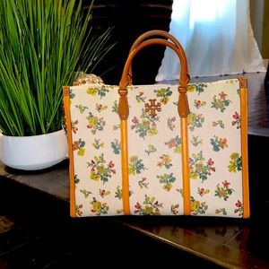 Tory Burch floral tote bag